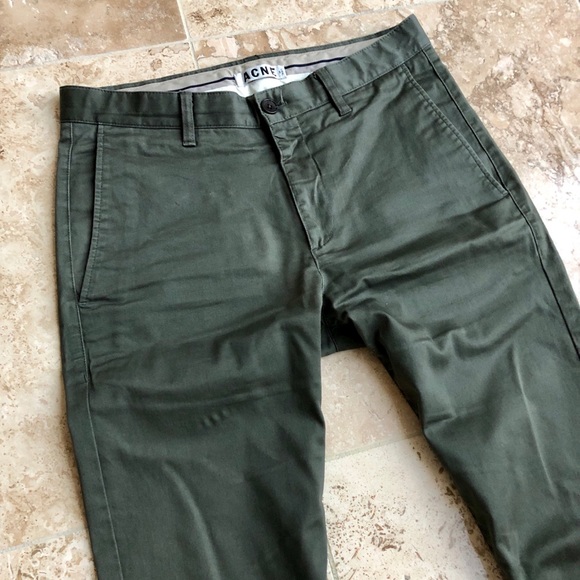 skinny olive chinos